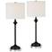 360 Lighting Lynn 27" Black Buffet Table Lamps with Acrylic Risers