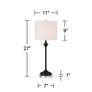 5_360 Lighting Lynn 27" Black Buffet Table Lamps with Acrylic Risers more views