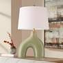 3_360 Lighting Lyrah 25" High Modern Green Ceramic Table Lamp