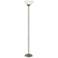 360 Lighting Maddox 71" Nickel Torchiere Floor Lamp with USB Dimmer