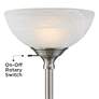 3_360 Lighting Maddox 71" Nickel Torchiere Floor Lamp with USB Dimmer more views