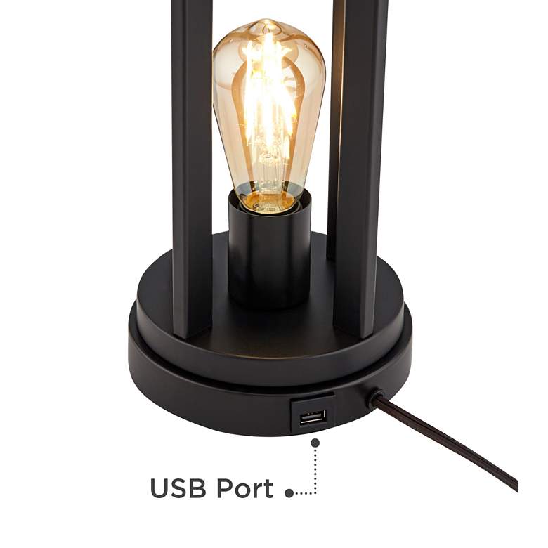 Image 3 360 Lighting Marcel 24 1/4" Black LED USB Night Light Lamps Set of 2 more views