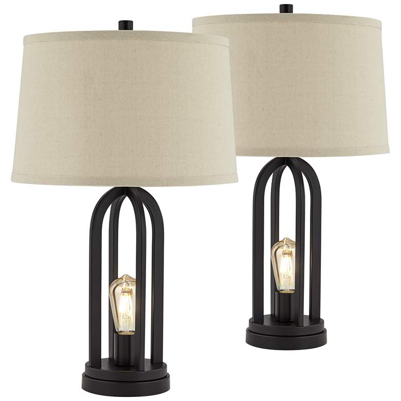 Image 2 360 Lighting Marcel 24 1/4" LED Night Light USB Table Lamps Set of 2