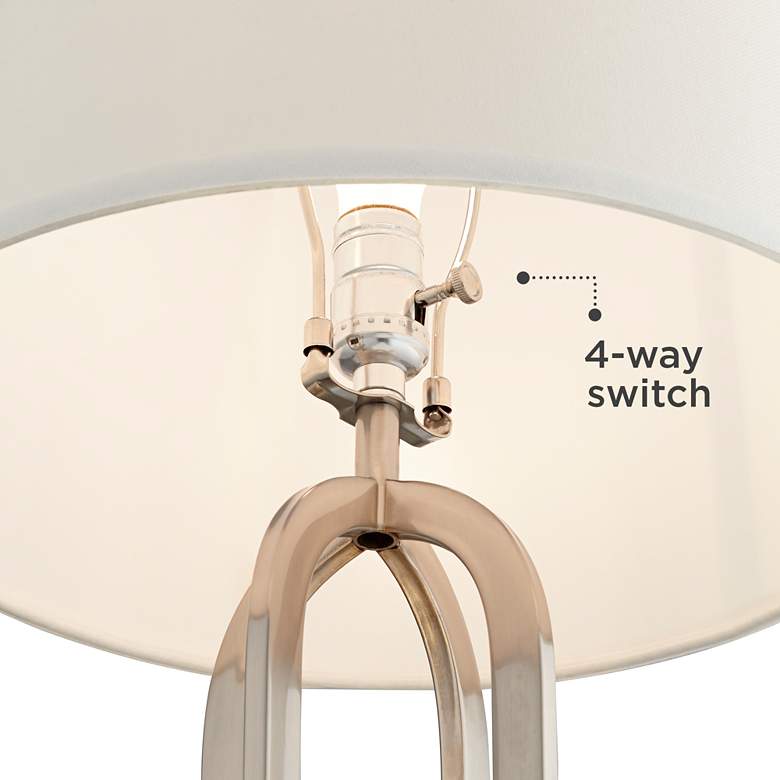 Image 6 360 Lighting Marcel Brushed Nickel Night Light USB Table Lamps Set of 2 more views