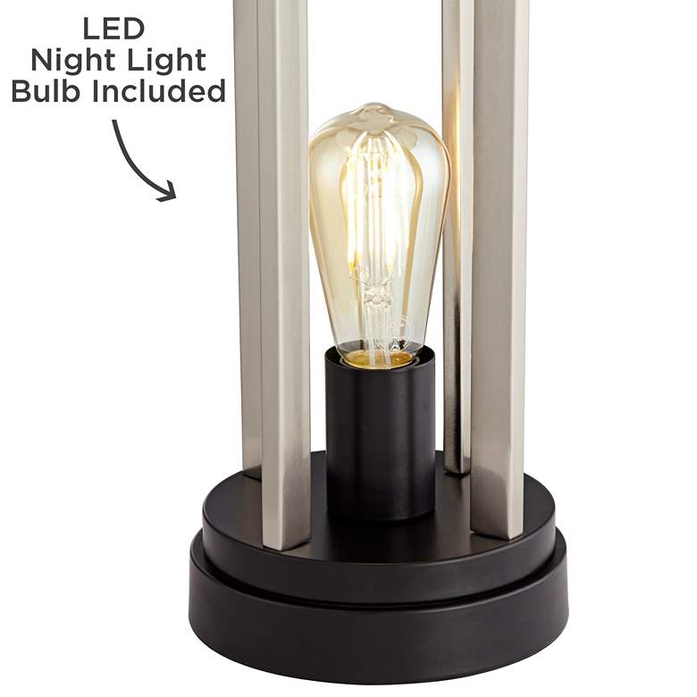 Image 7 360 Lighting Marcel Brushed Nickel Night Light USB Table Lamps Set of 2 more views