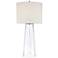 360 Lighting Marcus 30" Modern Clear Glass Tapered Column Table Lamp