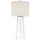 360 Lighting Marcus 30" Modern Clear Glass Tapered Column Table Lamp