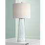 360 Lighting Marcus 30" Modern Clear Glass Tapered Column Table Lamp in scene