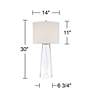 360 Lighting Marcus 30" Modern Clear Glass Tapered Column Table Lamp in scene