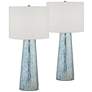 360 Lighting Marcus Tapered Column Mercury Glass Table Lamps Set of 2