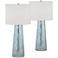 360 Lighting Marcus Tapered Column Mercury Glass Table Lamps Set of 2