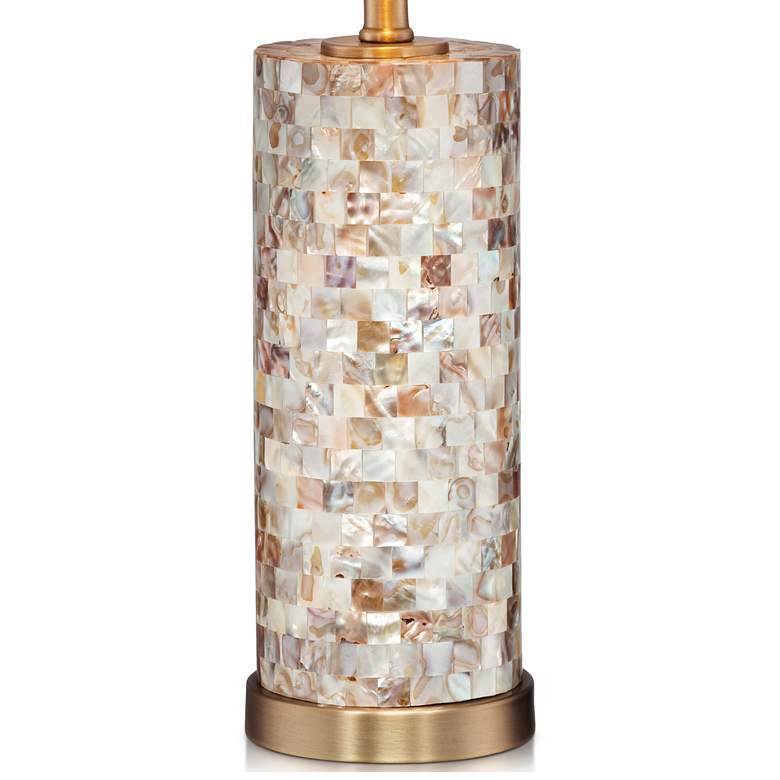 Image 4 360 Lighting Margaret 23 inch Mother of Pearl Tile Cylinder Table Lamp more views