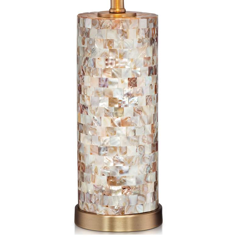 Image 4 360 Lighting Margaret 23" Mother of Pearl Tile Cylinder Table Lamp more views