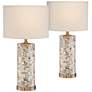 360 Lighting Margaret 23" Mother of Pearl Tile Table Lamps Set of 2