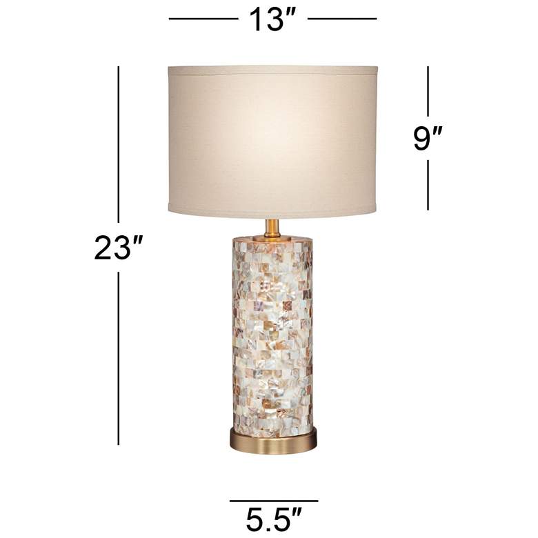 Image 5 360 Lighting Margaret 23" Mother of Pearl Tile Table Lamps Set of 2 more views