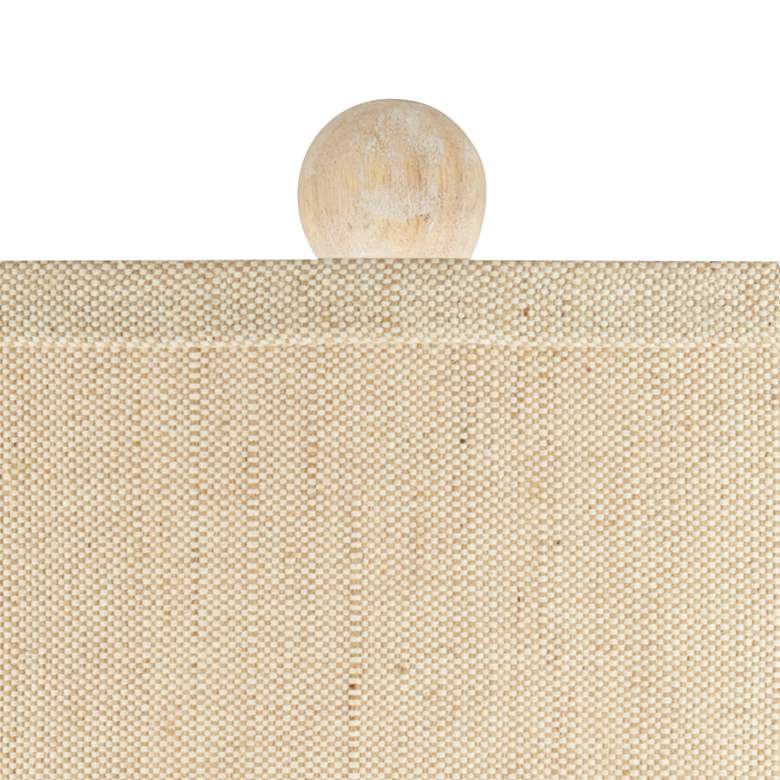 Image 3 360 Lighting Marie 31" High Oatmeal and Coastal White Rattan Lamp more views