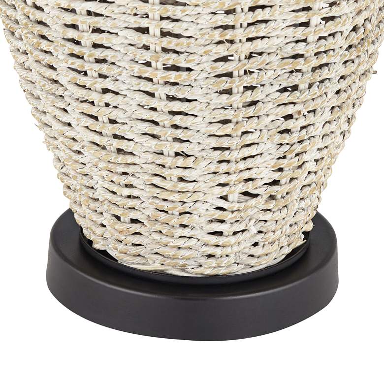 Image 6 360 Lighting Marie 31 inch High Oatmeal and Coastal White Rattan Lamp more views