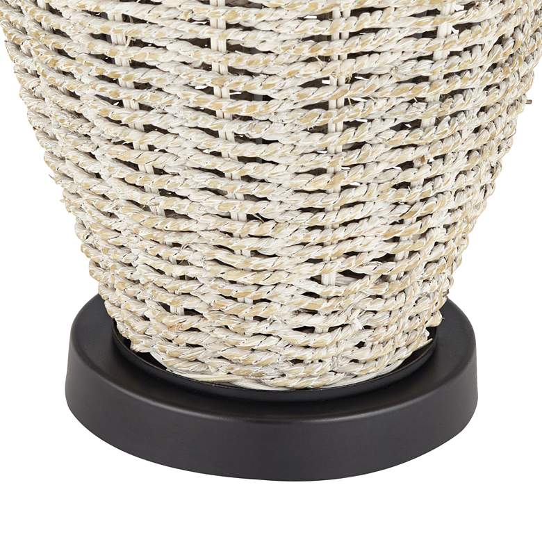 Image 6 360 Lighting Marie 31" High Oatmeal and Coastal White Rattan Lamp more views