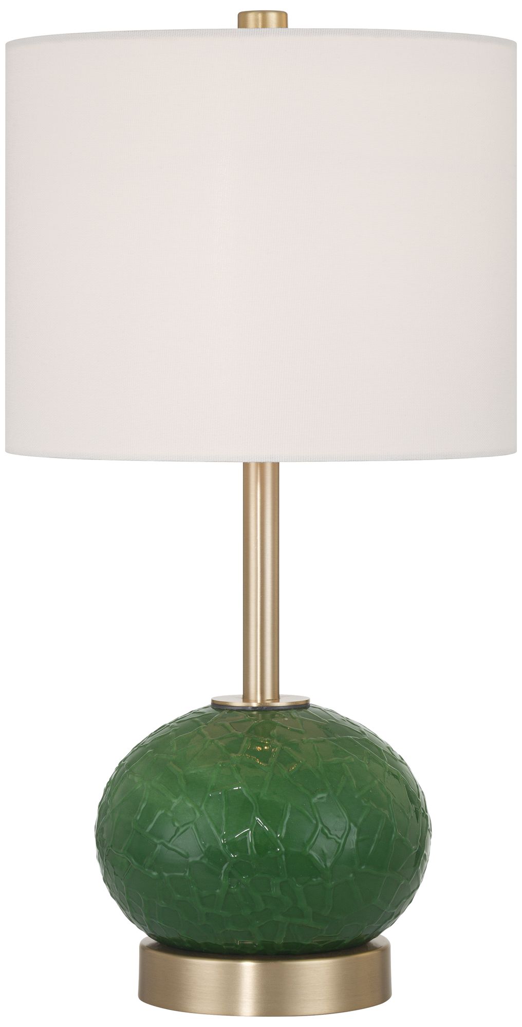 Image 3 360 Lighting Maris 20" High Green Glass and Satin Brass Table Lamp