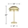 360 Lighting Marlon 22" High Gold Dome Modern Mushroom Table Lamp in scene