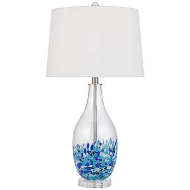 360 Lighting Marnie 27 3/4" Blue Art Glass Modern Table Lamp