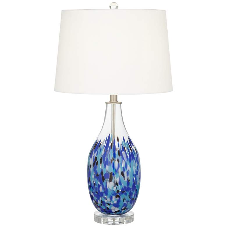 Image 2 360 Lighting Marnie 27 3/4 inch Blue Art Glass Modern Table Lamp