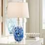 360 Lighting Marnie 27 3/4" Blue Art Glass Modern Table Lamp