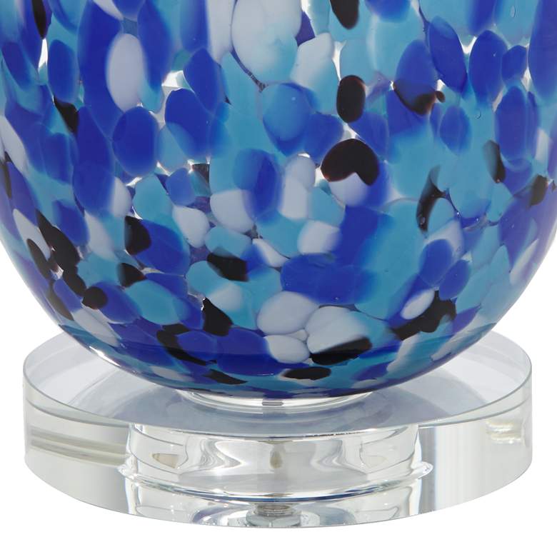 Image 6 360 Lighting Marnie 27 3/4 inch Blue Art Glass Modern Table Lamp more views