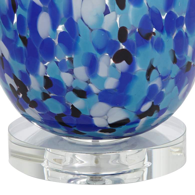 Image 6 360 Lighting Marnie 27 3/4" Blue Art Glass Modern Table Lamp more views