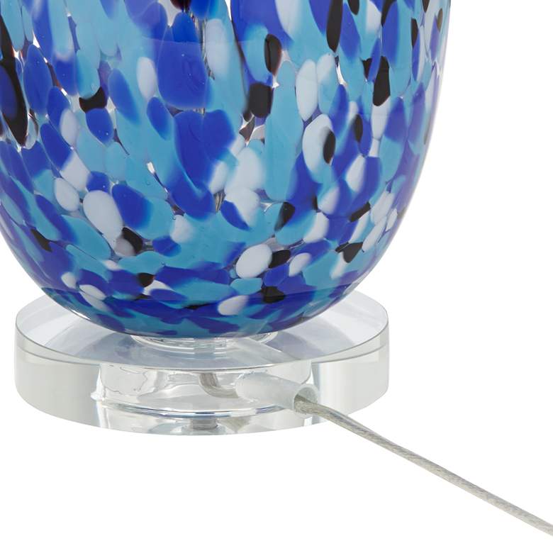 Image 7 360 Lighting Marnie 27 3/4" Blue Art Glass Modern Table Lamp more views