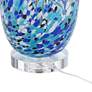 6_360 Lighting Marnie 27 3/4" Blue Art Glass Table Lamps Set of 2 more views