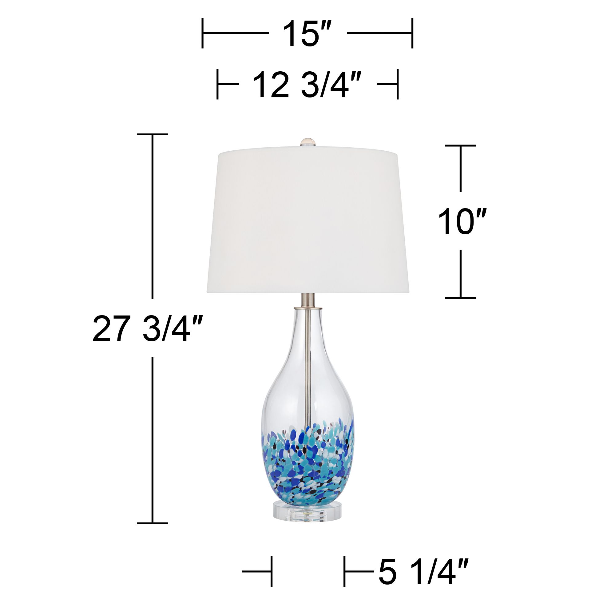 Watch A Video About the 360 Lighting Marnie Blue Art Glass Modern Table Lamp