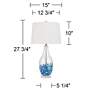 7_360 Lighting Marnie 27 3/4" Blue Art Glass Table Lamps Set of 2 more views