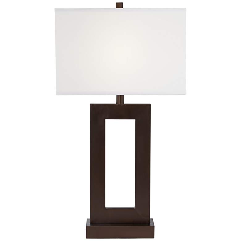 Image 6 360 Lighting Marshall 30 1/4" Bronze Open Window Table Lamps Set of 2 more views