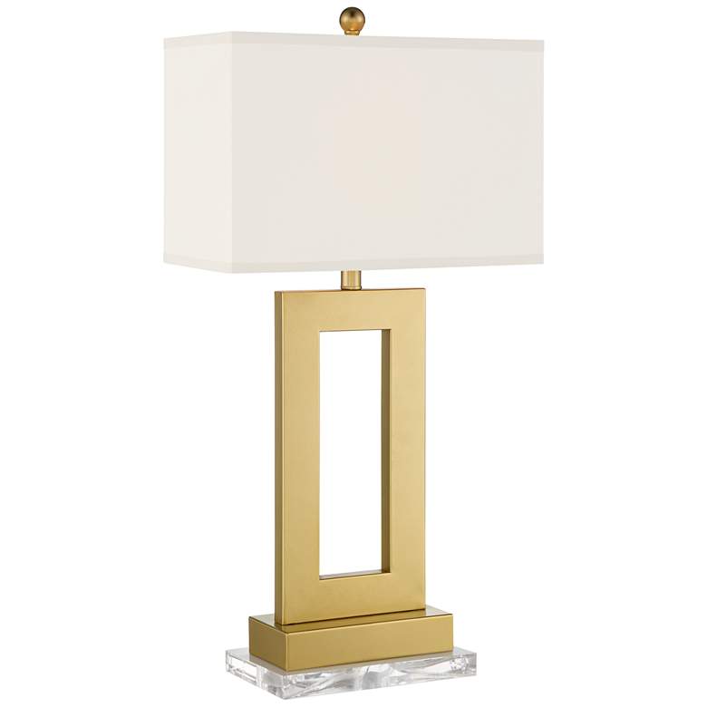 Image 1 360 Lighting Marshall 30 inch Modern Gold Table Lamp with Acrylic Riser