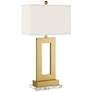 360 Lighting Marshall 30" Modern Gold Table Lamp with Acrylic Riser