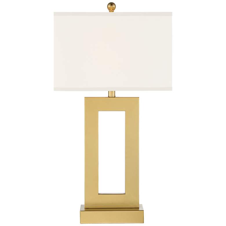 Image 6 360 Lighting Marshall 30 inch Modern Gold Table Lamp with Acrylic Riser more views