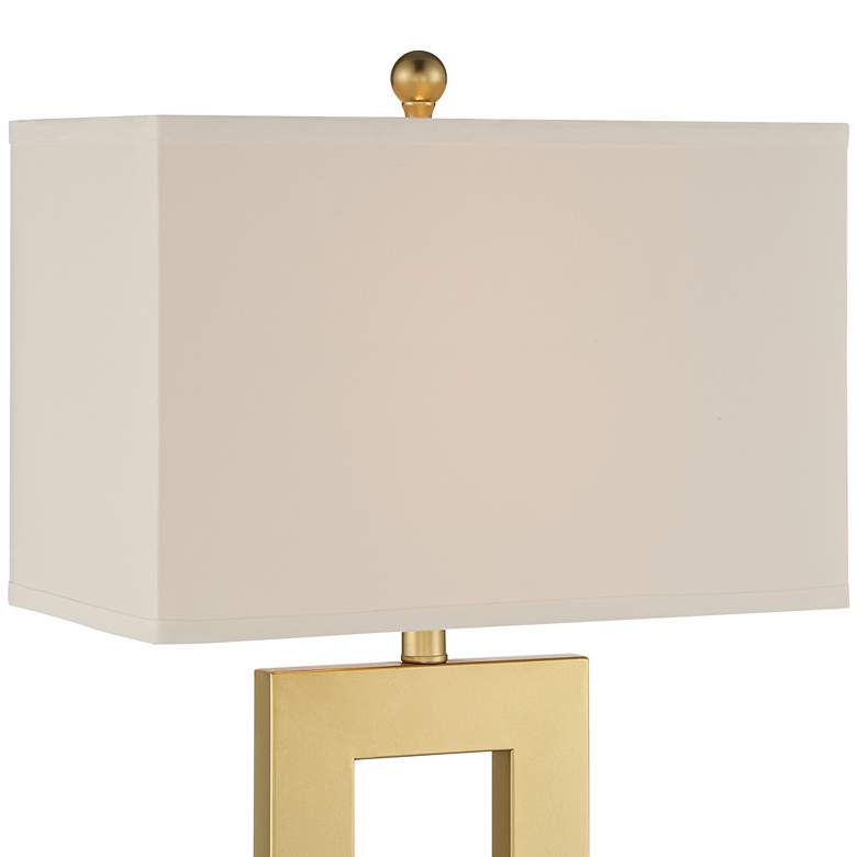 Image 2 360 Lighting Marshall Gold Open Rectangle Lamp with Black Marble Riser more views