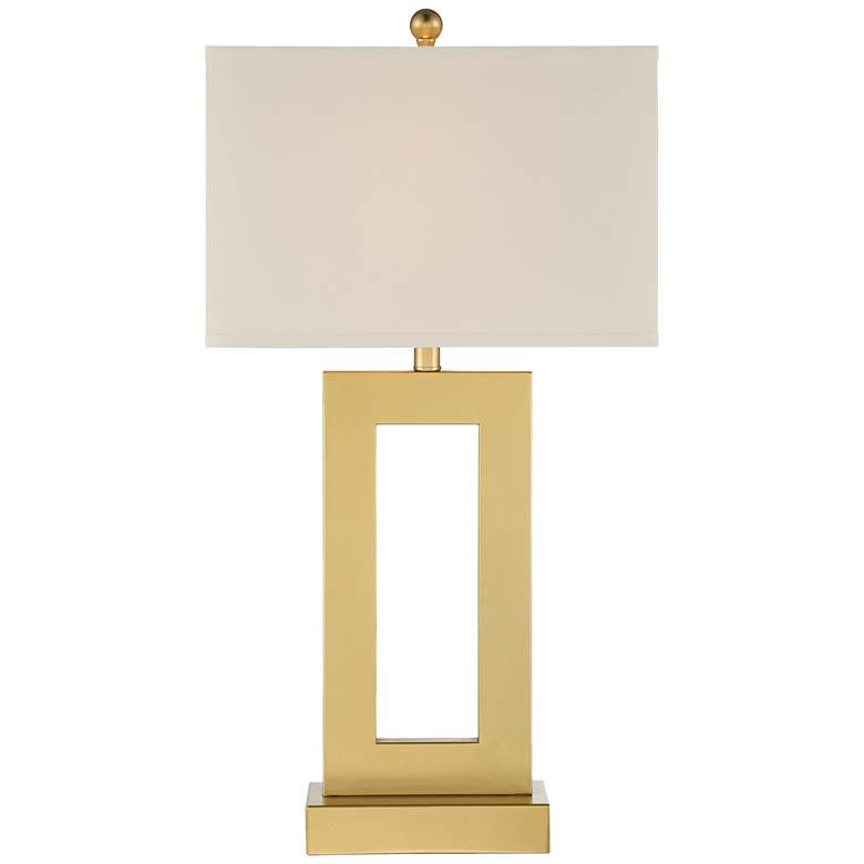Image 6 360 Lighting Marshall Gold Open Rectangle Lamp with Black Marble Riser more views