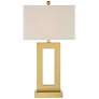 360 Lighting Marshall Gold Open Rectangle Lamp with Black Marble Riser