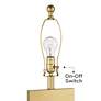 360 Lighting Marshall Gold Open Rectangle Lamp with White Marble Riser
