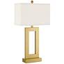 360 Lighting Marshall Modern Luxe Gold Finish Open Rectangle Table Lamp