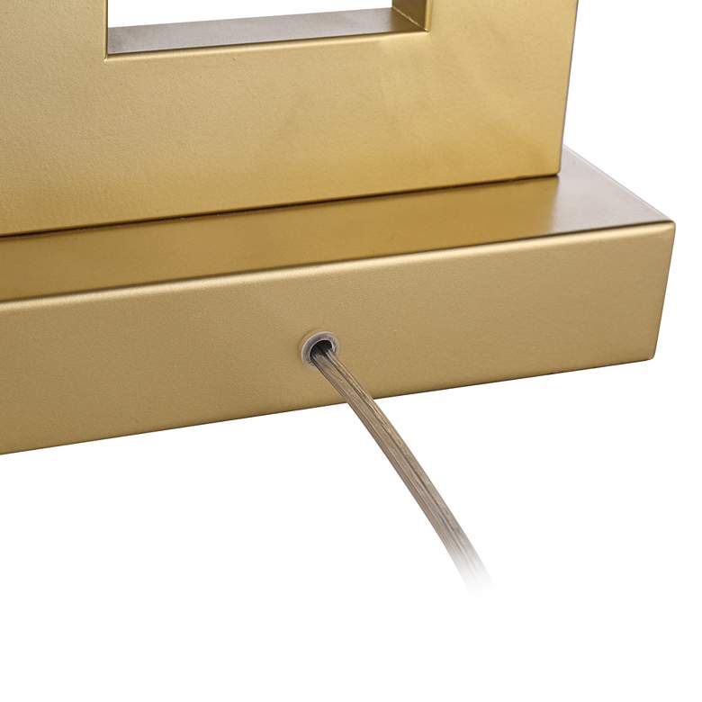 Image 7 360 Lighting Marshall Modern Luxe Gold Finish Open Rectangle Table Lamp more views
