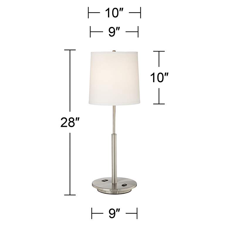 Image 5 360 Lighting Martel 28" High Metal USB and Outlet Table Lamp more views