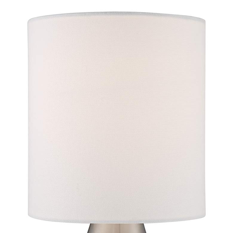 Image 2 360 Lighting Marty 12 1/2 inch Brushed Nickel Accent Table Lamps Set of 2 more views
