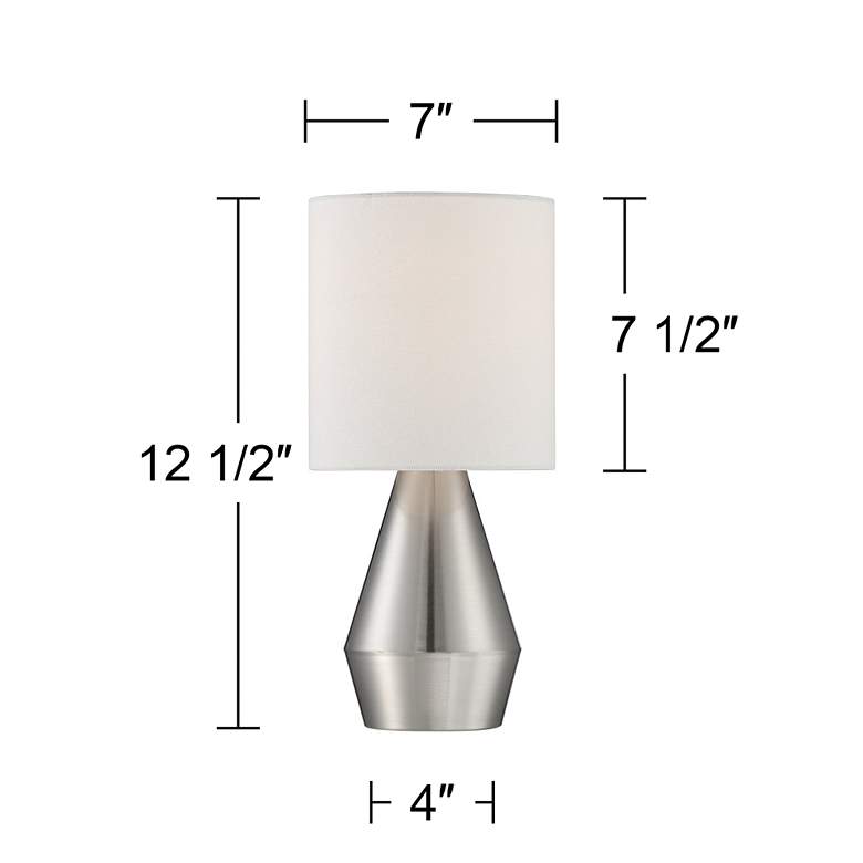 Image 5 360 Lighting Marty 12 1/2 inch Brushed Nickel Accent Table Lamps Set of 2 more views