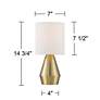 360 Lighting Marty 14 3/4" High Brass Accent Table Lamps Set of 2