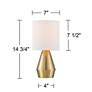 7_360 Lighting Marty 14 3/4" High Brass Accent Table Lamps Set of 2 more views