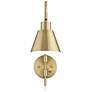 360 Lighting Marybel Brass Adjustable Downlight Swing Arm Plug-In Wall Lamp
