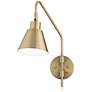 360 Lighting Marybel Brass Adjustable Downlight Swing Arm Plug-In Wall Lamp